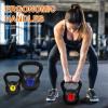 imageWide Grip 3Piece Kettlebell Exercise Fitness Weight Set Include 5 lbs 10 lbs 15 lbs and 20 lbs Set of 3 or Set of 445LB Set of 3 101520LB