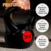 imageWide Grip 3Piece Kettlebell Exercise Fitness Weight Set Include 5 lbs 10 lbs 15 lbs and 20 lbs Set of 3 or Set of 450LB Set of 4 5101520LB