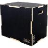 image3 in 1 NonSlip Wooden Plyo Box Plyometric Box Jumping Exercise 16 x 20 x 24 Inches Black