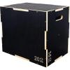 imageFitvids 3 in 1 NonSlip Wooden Plyo Box Plyometric Box Jumping Exercise Multiple Sizes Set24 x 20 x 16
