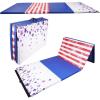 imageFolding Exercise Gymnastics Mat 4x8x2quot Gym Workout Mat with Carrying Handles HighDensity AntiTear Portable Fitness Aerobics Mats for Home Gym Yoga Pilates Tumbling MMA Core Training Multiple ColorsStarStripe