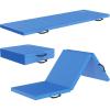 imageFolding Exercise Gymnastics Mat for Tumbling 2x6x2quot Gym Workout Mat with Carrying Handles HighDensity AntiTear Portable Fitness Aerobics Mats for Home Gym Yoga Pilates MMA Core Training Multiple ColorsBlue