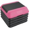 imageStep Aerobic Platform Exercise Step with 5 levels Adjustable Height 4 Stackable Risers Fitness Training Workout Stepper for Home Gym Cardio Strength Multiple OptionsPink