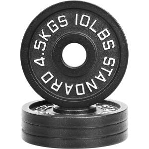 image2Inch Olympic Cast Iron Weight Plate for Strength Training ampamp Weightlifting Multiple Sizes10LBS Set of 4