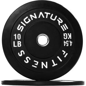 imageOlympic Barbell 2Inch Rubber Bumper Plate Weight Set for Strength Training Multiple OptionsColored