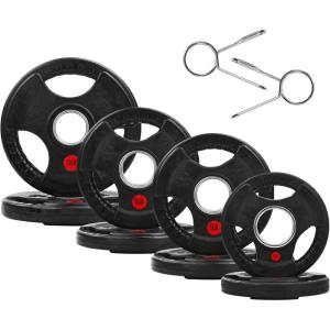 imageOlympic Cast Iron 2Inch Weight Plate for Strength Training ampamp Weightlifting Home Gym Multiple Weights Available255510LB Pairs