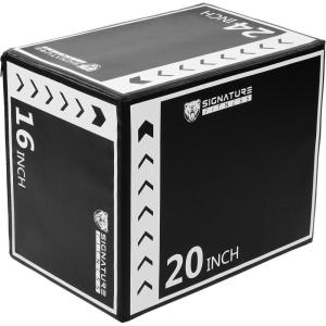 imagePlyo Box 3in1 Foam Plyometric Jump Box Box Jump for for Home Gym Training Fitness Workout Exercise Multiple ColorsBlackWhite