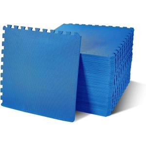 imagePuzzle Exercise Gym Flooring Mat Thick EVA Interlocking Foam Tiles Workout Mat for Home Gym Fitness Equipment MMA Gymnastics Multiple Sizes and ColorsBlue
