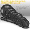 imageCast Iron 2Inch Olympic Plate Weight Plate for Strength Training and Weightlifting Multiple Sizes25510LB Pairs