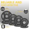 imageCast Iron 2Inch Olympic Plate Weight Plate for Strength Training and Weightlifting Multiple Sizes255510LB Pairs
