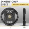 imageCast Iron 2Inch Olympic Plate Weight Plate for Strength Training and Weightlifting Multiple Sizes25LB Pair