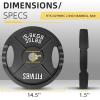 imageCast Iron 2Inch Olympic Plate Weight Plate for Strength Training and Weightlifting Multiple Sizes35LB Pair