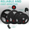 imageCast Iron Standard Weight Plates Including 5FT Standard Barbell with Star Locks 95Pound Set 85 Pounds Plates  10 Pounds Barbell Multiple Styles