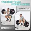 imageCast Iron Standard Weight Plates Including 5FT Standard Barbell with Star Locks 95Pound Set 85 Pounds Plates  10 Pounds Barbell Multiple Styles