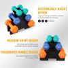 imageColored Neoprene Dumbbell Set with Rack Multiple Weight Options 20LBS 32LBS 50LBS and 56LBS Sets32LB Set 358LB Pair