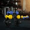 imageColored Neoprene Dumbbell Set with Rack Multiple Weight Options 20LBS 32LBS 50LBS and 56LBS Sets50LB Set 5812LB Pair