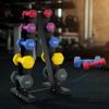 imageColored Neoprene Dumbbell Set with Rack Multiple Weight Options 20LBS 32LBS 50LBS and 56LBS Sets56LB Set 235810LB Pairs