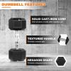 imageHex Dumbbells Rubber Coated Hand Weights for Exercises and Fitness Single15LB Single