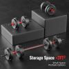 imageMultiFunctional Portable Changeable Dumbbell and Barbell Kettlebell Set with Adjustable Weights 40LBS or 60LBS Sets Multiple Styles2in1  40LB