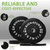imageOlympic Bumper Plates Set 2quot Weight Plates for Strength Training ampamp Weightlifting Paris or Set or Set with Barbell Multiple OptionsBlack