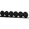 imageOlympic Bumper Plates Set 2quot Weight Plates for Strength Training ampamp Weightlifting Paris or Set or Set with Barbell Multiple OptionsBlack
