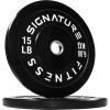 imageOlympic Bumper Plates Set 2quot Weight Plates for Strength Training ampamp Weightlifting Paris or Set or Set with Barbell Multiple OptionsBlack