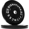 imageOlympic Bumper Plates Set 2quot Weight Plates for Strength Training ampamp Weightlifting Paris or Set or Set with Barbell Multiple OptionsBlack