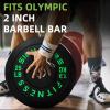 imageOlympic Bumper Plates Set 2quot Weight Plates for Strength Training ampamp Weightlifting Paris or Set or Set with Barbell Multiple OptionsColored