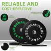 imageOlympic Bumper Plates Set 2quot Weight Plates for Strength Training ampamp Weightlifting Paris or Set or Set with Barbell Multiple OptionsColored