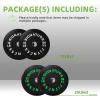 imageOlympic Bumper Plates Set 2quot Weight Plates for Strength Training ampamp Weightlifting Paris or Set or Set with Barbell Multiple OptionsColored