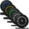 imageOlympic Bumper Plates Set 2quot Weight Plates for Strength Training ampamp Weightlifting Paris or Set or Set with Barbell Multiple OptionsColored