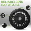 imageOlympic Bumper Plates Set 2quot Weight Plates for Strength Training ampamp Weightlifting Paris or Set or Set with Barbell Multiple OptionsColored