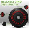 imageOlympic Bumper Plates Set 2quot Weight Plates for Strength Training ampamp Weightlifting Paris or Set or Set with Barbell Multiple OptionsColored