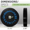 imageOlympic Bumper Plates Set 2quot Weight Plates for Strength Training ampamp Weightlifting Paris or Set or Set with Barbell Multiple OptionsColored
