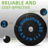 imageOlympic Bumper Plates Set 2quot Weight Plates for Strength Training ampamp Weightlifting Paris or Set or Set with Barbell Multiple OptionsColored