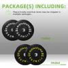 imageOlympic Bumper Plates Set 2quot Weight Plates for Strength Training ampamp Weightlifting Paris or Set or Set with Barbell Multiple OptionsColored