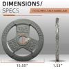 imageOlympic Cast Iron Weight Plate for Strength Training ampamp Weightlifting Home Gym Multiple Weights Available25LB Set of 2