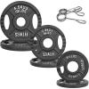 imageCast Iron 2Inch Olympic Plate Weight Plate for Strength Training and Weightlifting Multiple Sizes25510LB Pairs