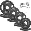 imageCast Iron 2Inch Olympic Plate Weight Plate for Strength Training and Weightlifting Multiple Sizes255510LB Pairs