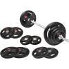 imageCast Iron Standard Weight Plates Including 5FT Standard Barbell with Star Locks 95Pound Set 85 Pounds Plates  10 Pounds Barbell Multiple Styles