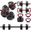imageMultiFunctional Portable Changeable Dumbbell and Barbell Kettlebell Set with Adjustable Weights 40LBS or 60LBS Sets Multiple Styles4in1  40LB