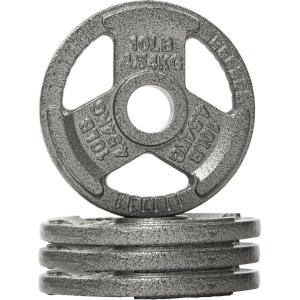 imageOlympic Cast Iron Weight Plate for Strength Training ampamp Weightlifting Home Gym Multiple Weights Available10LBS Set of 4