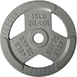 imageOlympic Cast Iron Weight Plate for Strength Training ampamp Weightlifting Home Gym Multiple Weights Available45LB Single