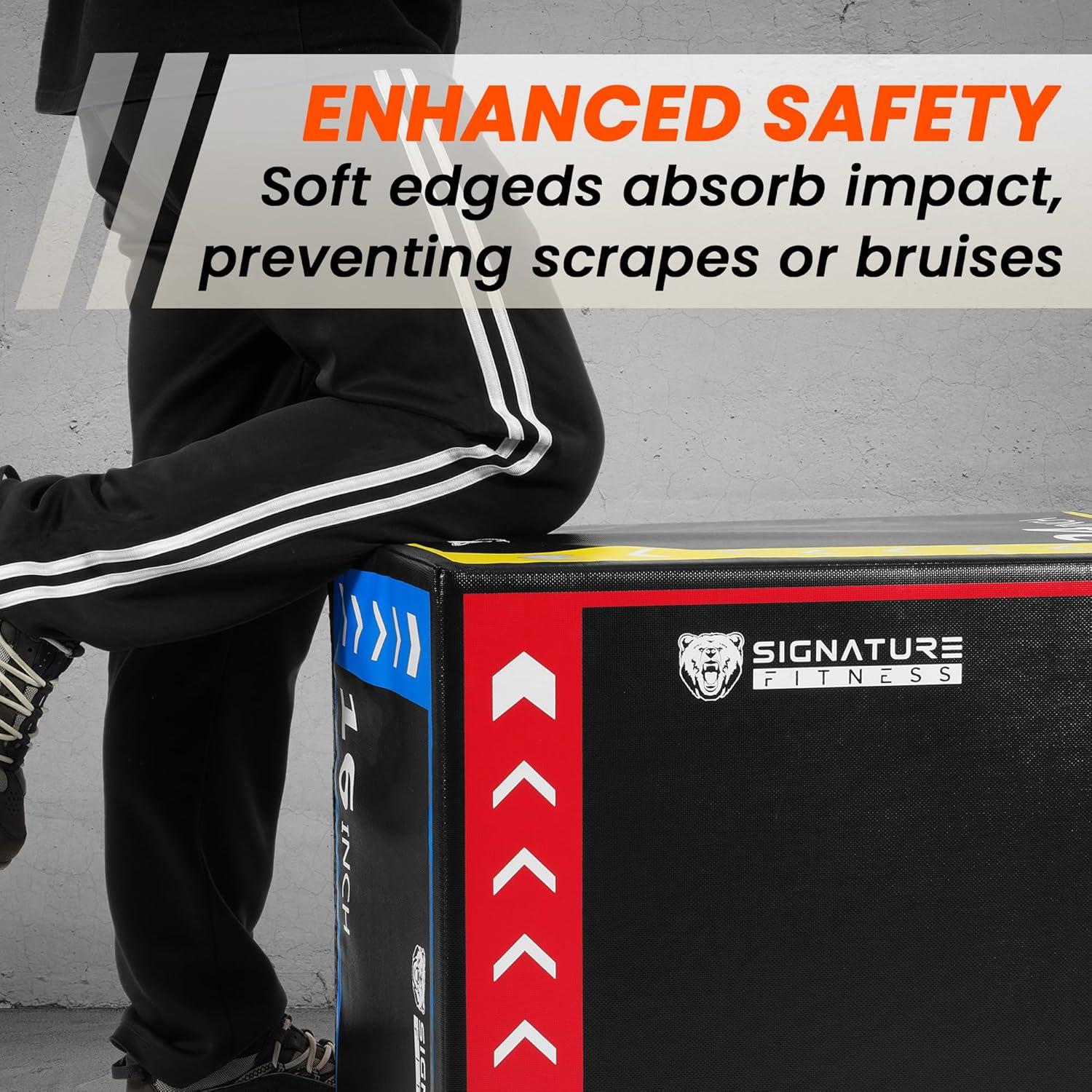 imagePlyo Box 3in1 Foam Plyometric Jump Box Box Jump for for Home Gym Training Fitness Workout Exercise Multiple ColorsBlackColor