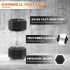 imageHex Dumbbells Rubber Coated Hand Weights for Exercises and Fitness Home Gym Single25LB Single