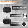 imageHex Dumbbells Rubber Coated Hand Weights for Exercises and Fitness Home Gym Single30LB Single