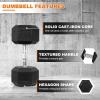 imageHex Dumbbells Rubber Coated Hand Weights for Exercises and Fitness Home Gym Single35LB Single