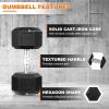 imageHex Dumbbells Rubber Coated Hand Weights for Exercises and Fitness Home Gym Single45LB Single