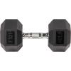 imageHex Dumbbells Rubber Coated Hand Weights for Exercises and Fitness Home Gym SinglePair  30LB