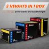 imagePlyo Box 3in1 Foam Plyometric Jump Box Box Jump for for Home Gym Training Fitness Workout Exercise Multiple ColorsBlackColor